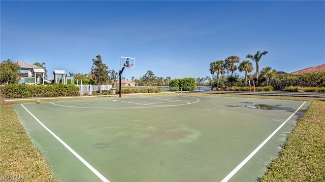 view of basketball court