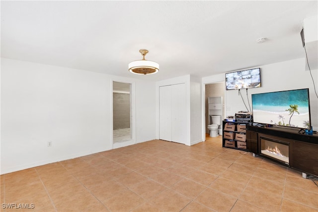 view of tiled living room