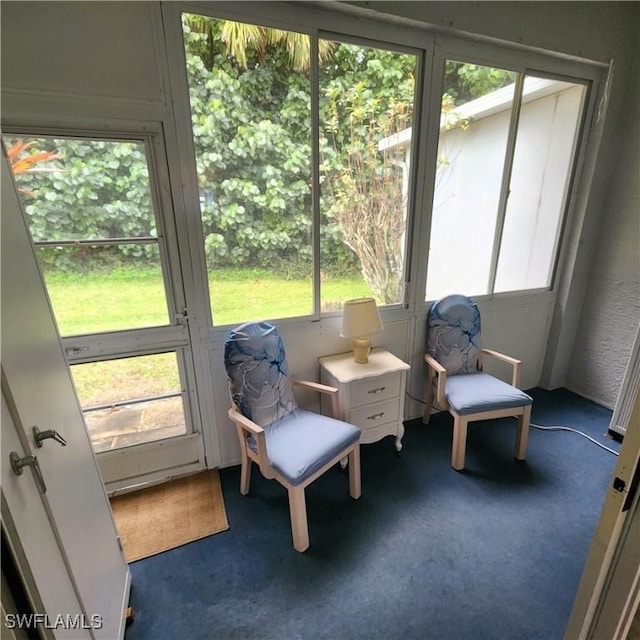 sunroom with plenty of natural light