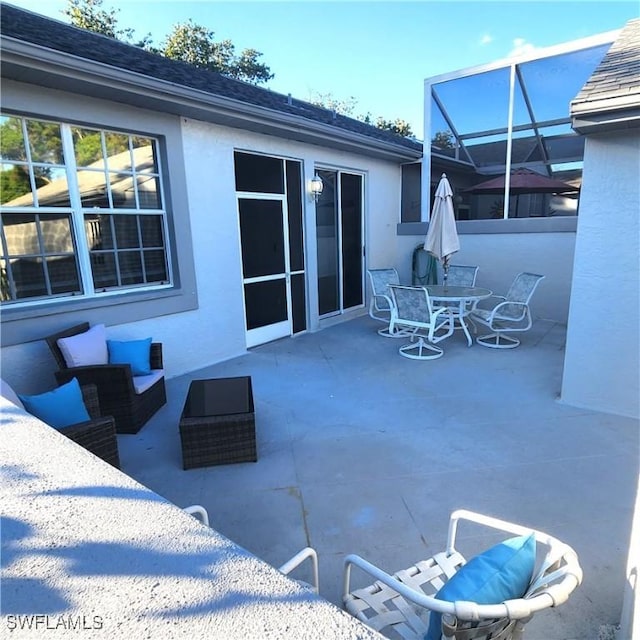 view of patio with outdoor dining space