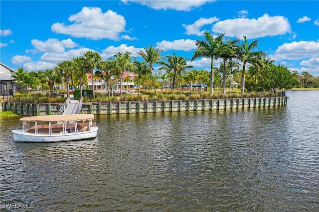 view of water feature