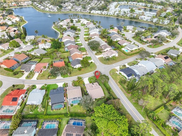 744 Belville Blvd, Naples, FL 34104 - bird's eye view featuring a water view