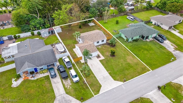 bird's eye view featuring a residential view