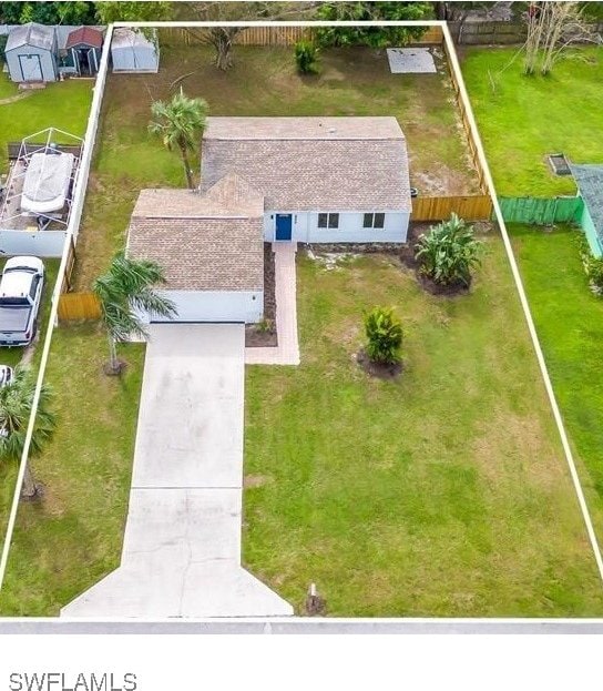 birds eye view of property