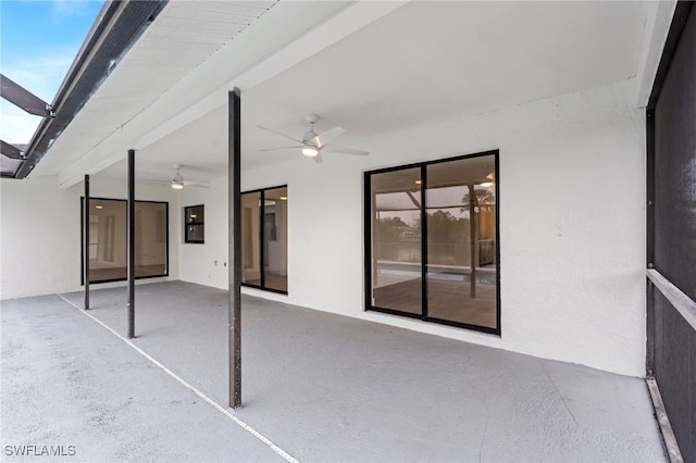 view of patio / terrace with a ceiling fan