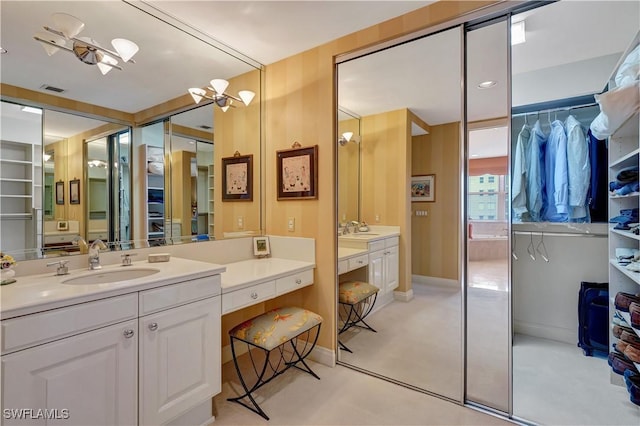 bathroom featuring vanity