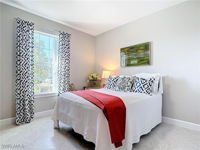 view of tiled bedroom