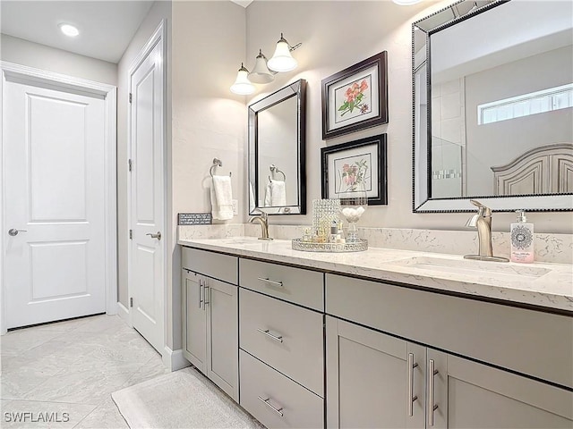 bathroom with vanity