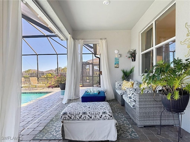 view of sunroom