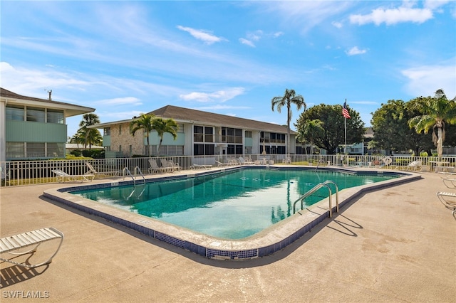 view of pool with a patio area