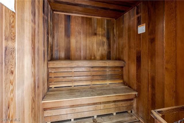 view of sauna