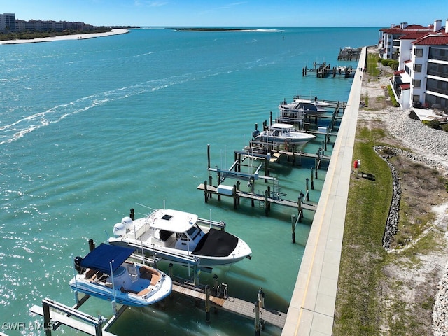 exterior space with a dock