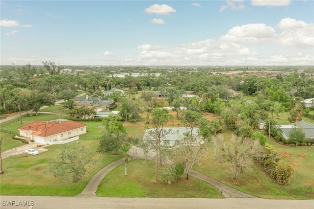 bird's eye view with a residential view