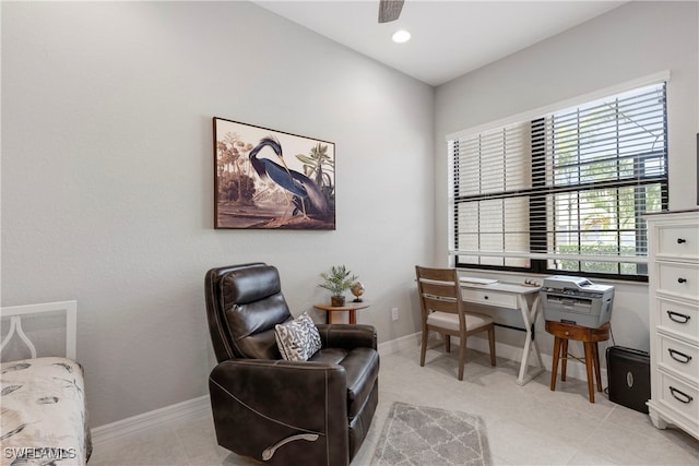 office with ceiling fan