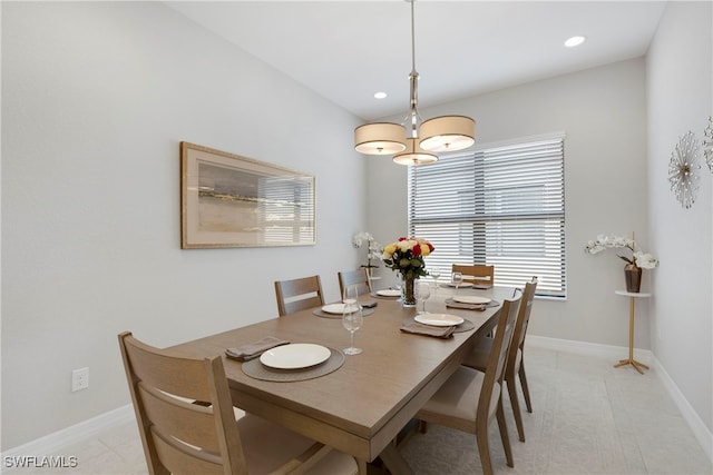 view of dining area