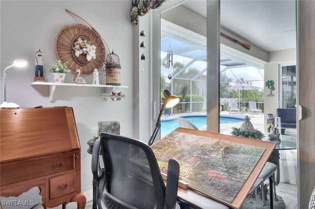 interior space featuring a sunroom