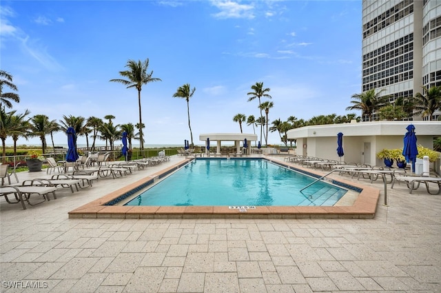 view of pool with a patio