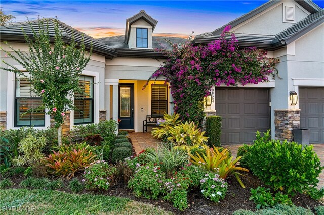 view of front of house featuring a garage