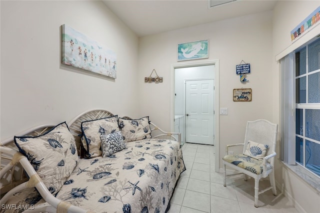 view of tiled bedroom