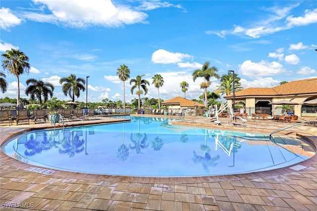 view of pool with a patio