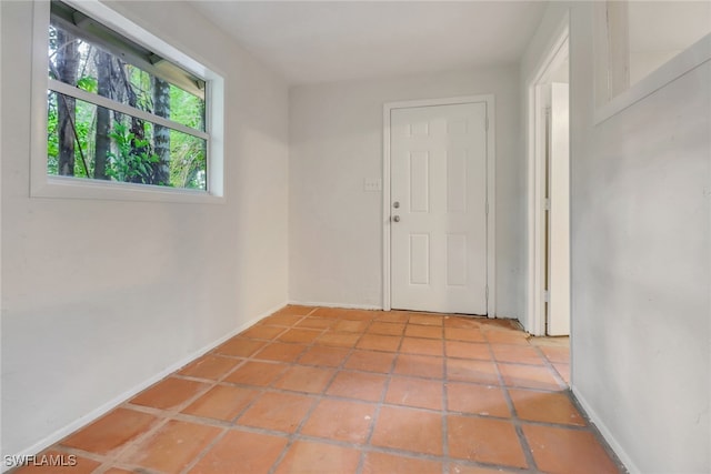 view of tiled spare room