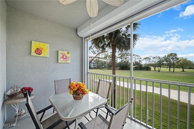 view of sunroom