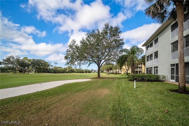 surrounding community featuring a lawn