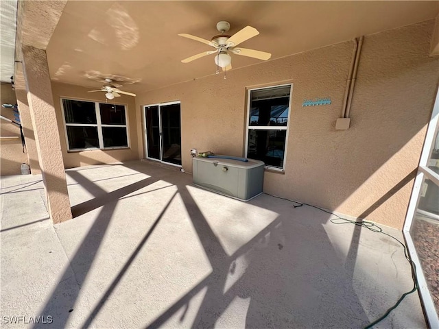 view of patio / terrace with ceiling fan