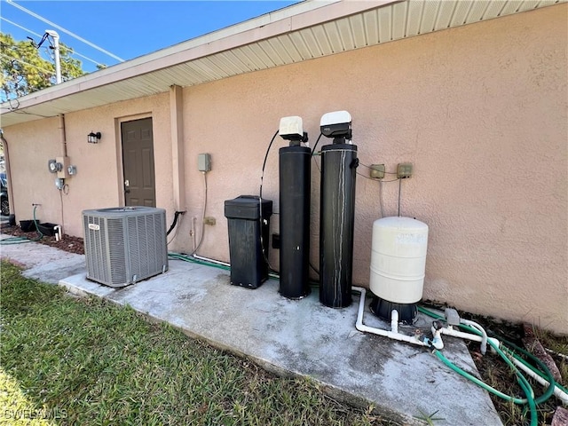 entrance to property with central air condition unit