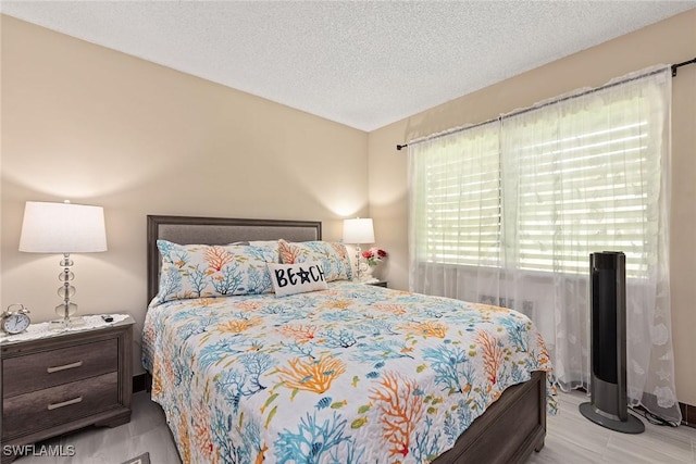 bedroom with a textured ceiling