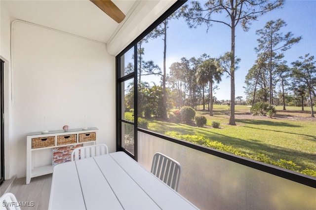 view of sunroom