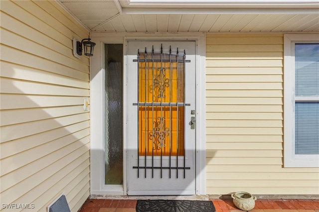 view of doorway to property