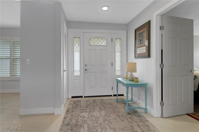 foyer with a wealth of natural light