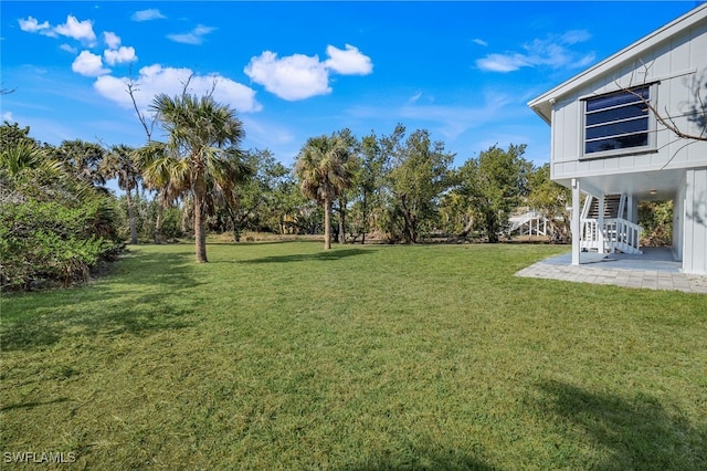 view of yard with a patio area