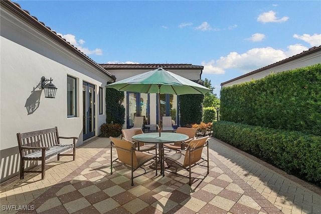 view of patio / terrace featuring outdoor dining space