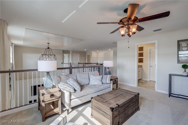 view of carpeted living room