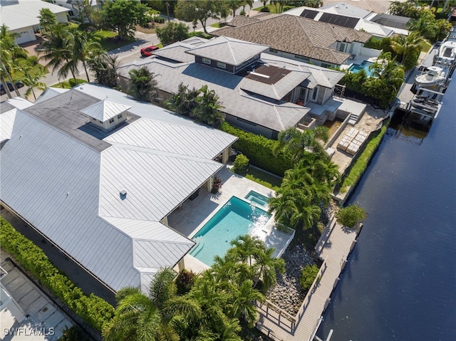 aerial view featuring a residential view