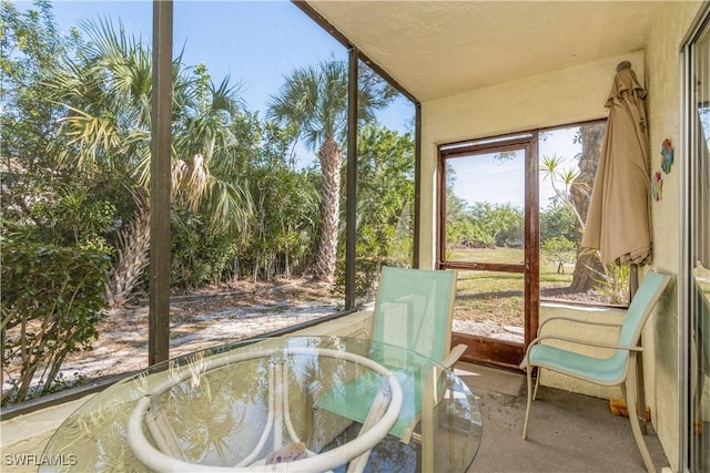 view of sunroom