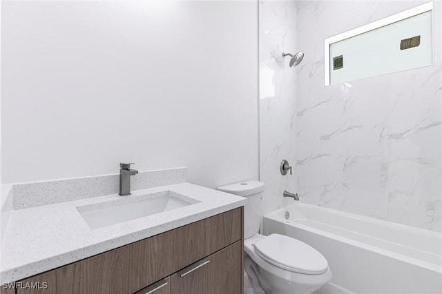 3005 28th St SW, Lehigh Acres, FL 33976 - full bath with toilet, vanity, and bathtub / shower combination