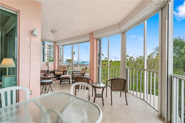 view of sunroom