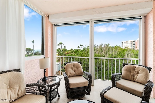 view of sunroom