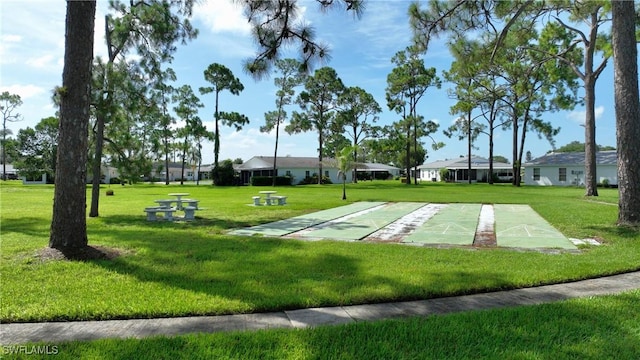 surrounding community featuring a lawn