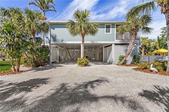 view of front of house with a carport