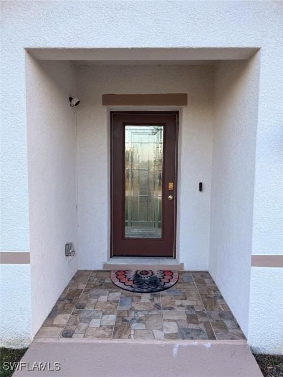 view of doorway to property