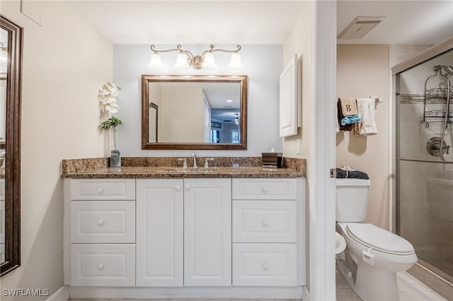 902 SW 48th Ter Unit 104, Cape Coral, FL 33914 - full bath featuring toilet, a stall shower, vanity, and baseboards