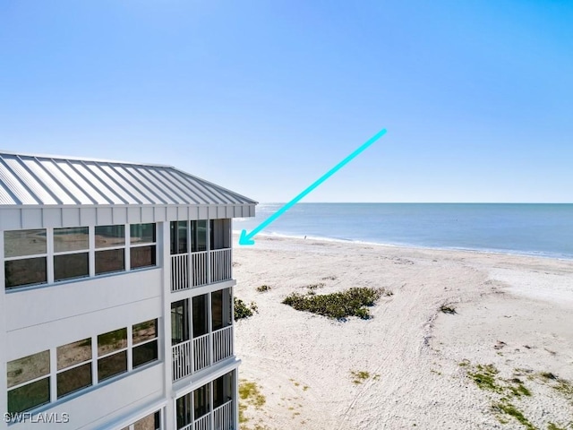 water view featuring a view of the beach