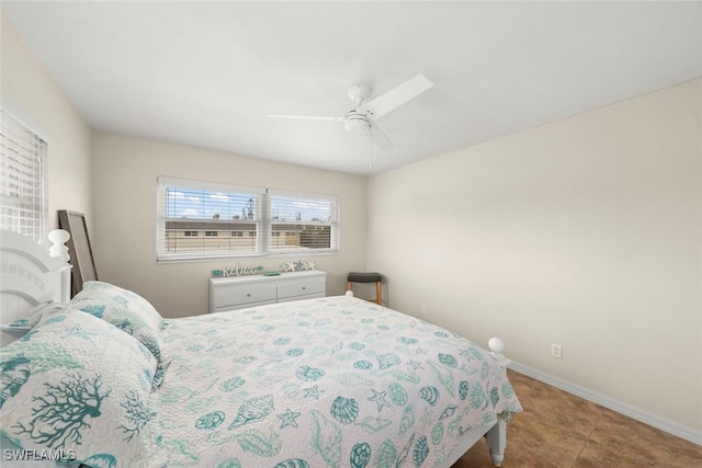 bedroom with ceiling fan