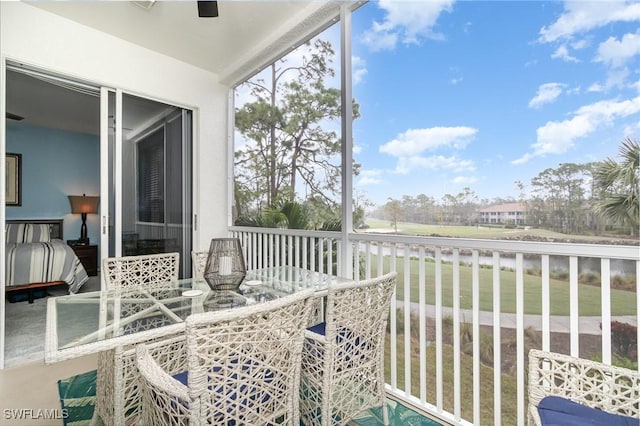 view of sunroom