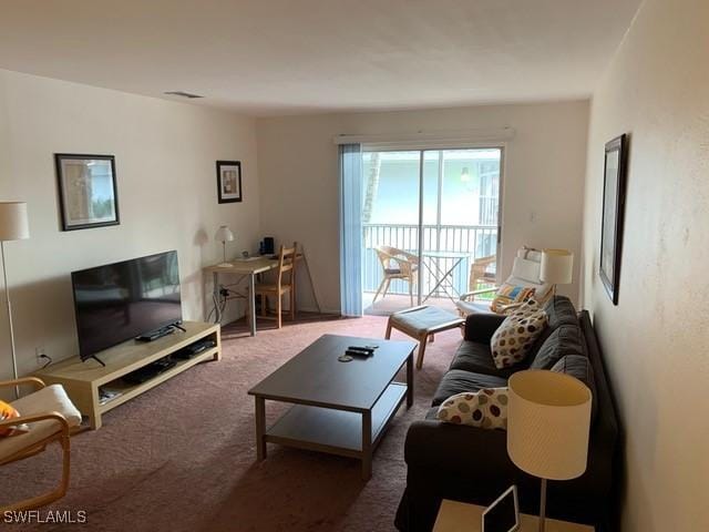 view of carpeted living room