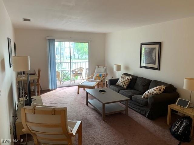 view of carpeted living room